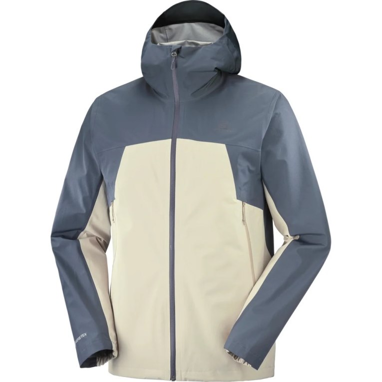 Salomon Outline GTX 2.5 Layers Waterproof Men's Shell Jackets Black / Beige | CA 21C63